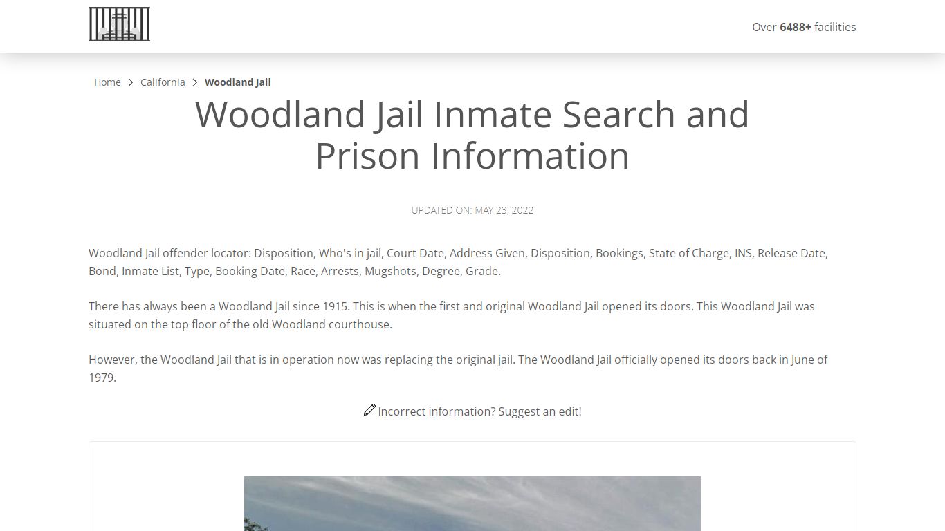 Woodland Jail Inmate Search and Prison Information - JailRoster